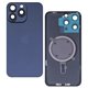 Задняя панель корпуса для Apple iPhone 15 Pro Max, синий, со стеклом камеры, High Quality