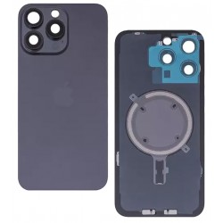 Задняя панель корпуса для Apple iPhone 15 Pro Max, черный, со стеклом камеры, High Quality Задняя панель корпуса для Apple iPhone 15 Pro Max, черный, со стеклом камеры, High Quality