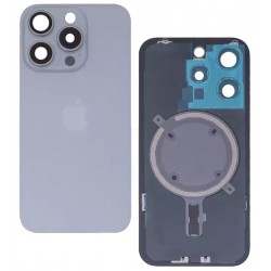 Задняя панель корпуса для Apple iPhone 15 Pro, белый, со стеклом камеры, High Quality