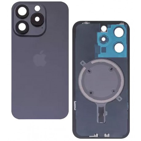 Задня панель корпуса для Apple iPhone 15 Pro, чорний, із склом камери, High Quality