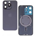 Задня панель корпуса для Apple iPhone 15 Pro, чорний, із склом камери, High Quality