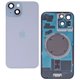 Задняя панель корпуса для Apple iPhone 15, голубой, со стеклом камеры, High Quality