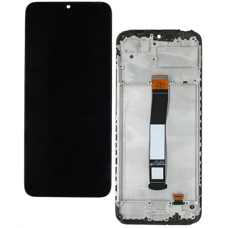 Дисплей Xiaomi Redmi Poco C40, 10C, чорний, з тачскрином, з рамкою, High quality
