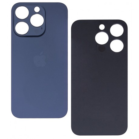 Задняя панель корпуса для Apple iPhone 15 Pro, синий, без снятия рамки камеры, High quality, big hole Задняя панель корпуса для Apple iPhone 15 Pro, синий, без снятия рамки камеры, High quality, big hole