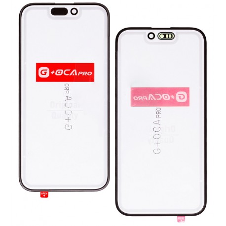 Стекло дисплея G+OCA PRO для Apple iPhone 15 Pro, с ОСА-пленкой, черный Стекло дисплея G+OCA PRO для Apple iPhone 15 Pro, с ОСА-пленкой, черный