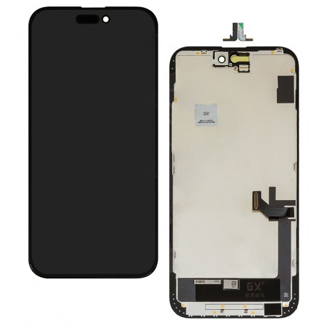 Дисплей для Apple iPhone 15 Plus, чорний, з рамкою, High quality, (OLED), OEM hard Дисплей для Apple iPhone 15 Plus, чорний, з рамкою, High quality, (OLED), OEM hard
