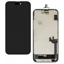 Дисплей для Apple iPhone 15 Plus, чорний, з рамкою, High quality, (OLED), OEM hard