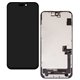 Дисплей для Apple iPhone 15 Plus, черный, с рамкой, China quality, (TFT)