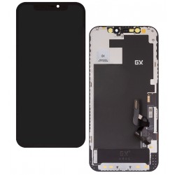 Дисплей для Apple iPhone 12, iPhone 12 Pro, чорний, з рамкою, (AMOLED), GX OEM soft Дисплей для Apple iPhone 12, iPhone 12 Pro, чорний, з рамкою, (AMOLED), GX OEM soft