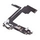 Шлейф для Apple iPhone 15 Pro Max, коннектора зарядки, черный, с микрофоном, High quality