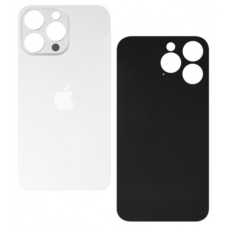 Задняя панель корпуса для Apple iPhone 14 Pro, белая, small hole Задняя панель корпуса для Apple iPhone 14 Pro, белая, small hole