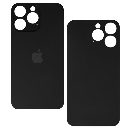 Задняя панель корпуса для Apple iPhone 14 Pro, черная, small hole Задняя панель корпуса для Apple iPhone 14 Pro, черная, small hole