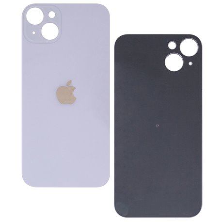 Задняя панель корпуса для iPhone 14 Plus, фиолетовая, не нужно снимать стекло камеры, Purple, big hole