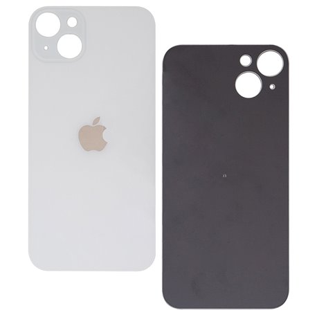 Задняя панель корпуса для iPhone 14 Plus, белая, не нужно снимать стекло камеры, Starlight, big hole