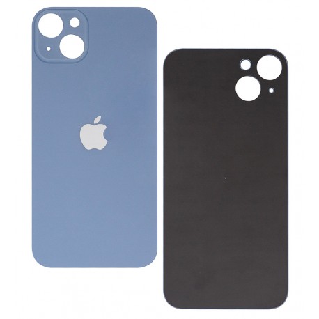 Задняя панель корпуса для iPhone 14 Plus, синяя, не нужно снимать стекло камеры, Blue, big hole