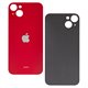 Задняя панель корпуса для iPhone 14 Plus, красная, не нужно снимать стекло камеры, Red, big hole