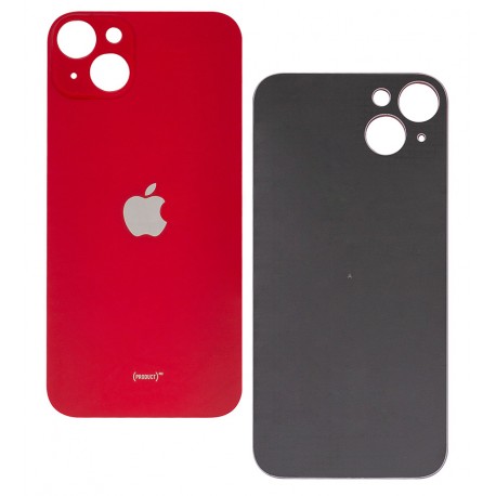 Задняя панель корпуса для iPhone 14 Plus, красная, не нужно снимать стекло камеры, Red, big hole