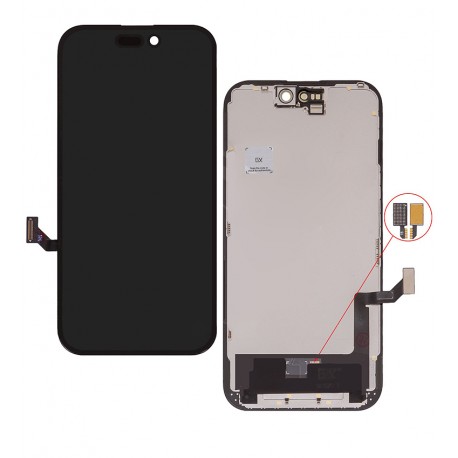 Дисплей для Apple iPhone 15, черный, с рамкой, High quality, (OLED), OEM hard Дисплей для Apple iPhone 15, черный, с рамкой, High quality, (OLED), OEM hard
