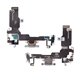 Шлейф для Apple iPhone 15, коннектора зарядки, голубой, с микрофоном, High quality