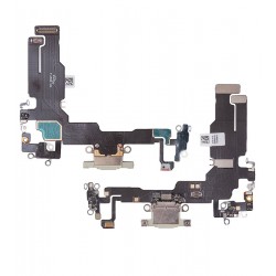 Шлейф для Apple iPhone 15, конектора зарядки, жовтий, з мікрофоном, High quality