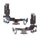 Шлейф для Apple iPhone 15, конектора зарядки, чорний, з мікрофоном, High quality