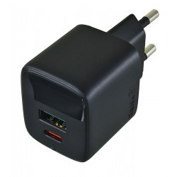 Зарядное устройство Acefast GaN A114 PD25W GaN с LED дисплеем (Черный)