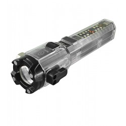 Ліхтарик F-35 10 в 1 Emergency Safety Flashlight /Червоні та сині вогні/ Roll Zoom / індикатор заряду, (Чорний)