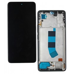 Дисплей для Xiaomi Redmi Note 13 4G, чорний, з рамкою, з широким обідком, High quality, (OLED)