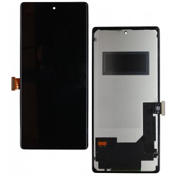 Дисплей для Google Pixel 6, чорний, з рамкою, Copy, (TFT), IN CELL, GB7N6, G9S9B16