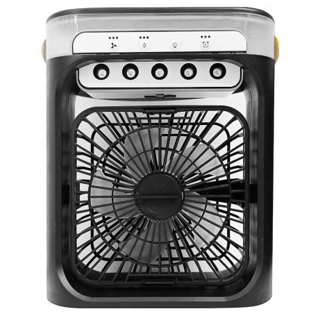 Настольный вентилятор FZM-04, питание от USB, с функцией увлажнения, черный