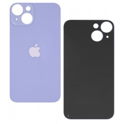 Задня панель корпуса для iPhone 14, фиолетовая, не нужно снимать стекло камеры, big hole