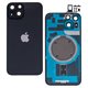Корпус для iPhone 14, черный, с держателем SIM-карты, с боковыми кнопками, High Copy, Global, midnight