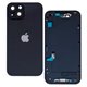 Корпус для iPhone 14, черный, с держателем SIM-карты, с боковыми кнопками, High Copy, Global, midnight