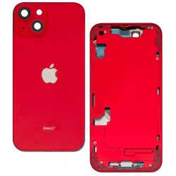 Корпус для Apple iPhone 14, красный, с держателем SIM-карты, с боковыми кнопками, Original (PRC), Red