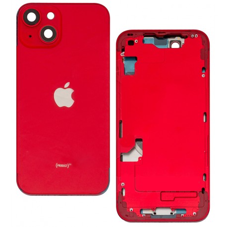Корпус для Apple iPhone 14, красный, с держателем SIM-карты, с боковыми кнопками, Original (PRC), Red Корпус для Apple iPhone 14, красный, с держателем SIM-карты, с боковыми кнопками, Original (PRC), Red