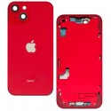 Корпус для Apple iPhone 14, красный, с держателем SIM-карты, с боковыми кнопками, Original (PRC), Red