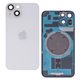 Задня панель корпуса для Apple iPhone 14, білий, із склом камери, Starlight, small hole