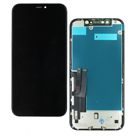 Дисплей для Apple iPhone XR, черный, с рамкой, Original (PRC), NEW, LG version