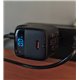 Зарядний пристрій Acefast GaN A115 PD30W GaN з LED-дисплеєм (Чорний)