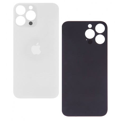 Задня панель корпуса для Apple iPhone 13 Pro Max, білий, Silver, small hole