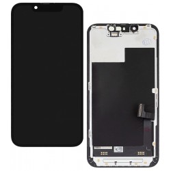 Дисплей для iPhone 13 mini, черный, с рамкой, Оригинал (переклеено стекло)