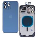 Корпус для iPhone 13 Pro Max, синій, з тримачем SIM-карти, з боковими кнопками, sierra blue