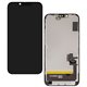 Дисплей для Apple iPhone 14, черный, с рамкой, High quality, (OLED), OEM soft