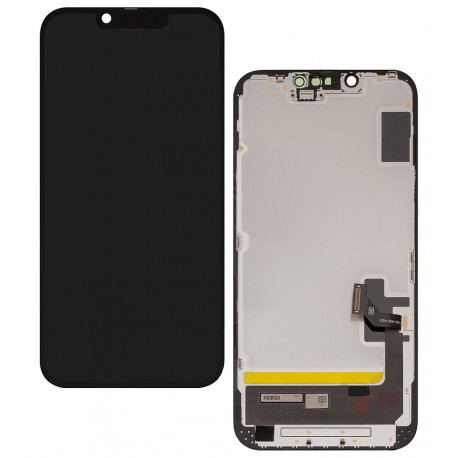 Дисплей для Apple iPhone 14, черный, с рамкой, High quality, (OLED), OEM soft Дисплей для Apple iPhone 14, черный, с рамкой, High quality, (OLED), OEM soft