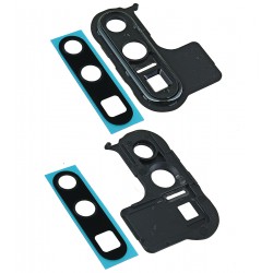 Скло камери для Huawei P30 Pro, чорний, з рамкою