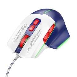 Мышь игровая Hoco GM31, проводная, с подсветкой, white blue Мышь игровая Hoco GM31, проводная, с подсветкой, white blue