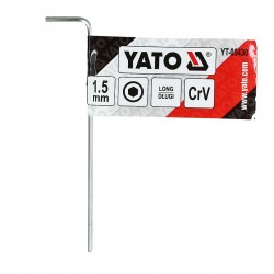 Ключ шестигранний YATO, L-подібний, M 1.5 мм, Cr-V, 14 x 78 мм