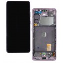 Дисплей для Samsung G780 Galaxy S20 FE, лавандовий, с рамкой, Original (PRC)