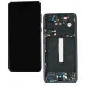 Дисплей для Samsung G990B Galaxy S21 FE 5G, черный, с рамкой, оригинал (PRC)