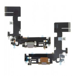 Шлейф для Apple iPhone 13, конектора зарядки, рожевий, з компонентами, з мікрофоном, Original (PRC), Lightning для Apple